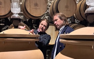 Scott Becker and Kelly Fields at Les Carmes Haut Brion