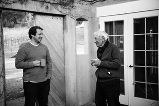 Scott and Frank having a proper espresso at the cottage.